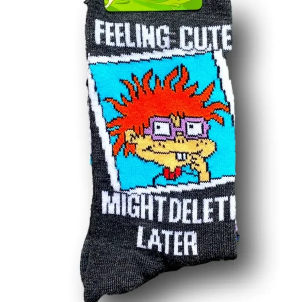 2-Pack Rugrats Nickelodeon Funny Novelty Crew Socks - NWT